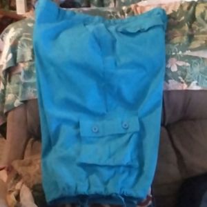 W38  sz 18 KLay 6 poc turq. Cargo Capris (b26)